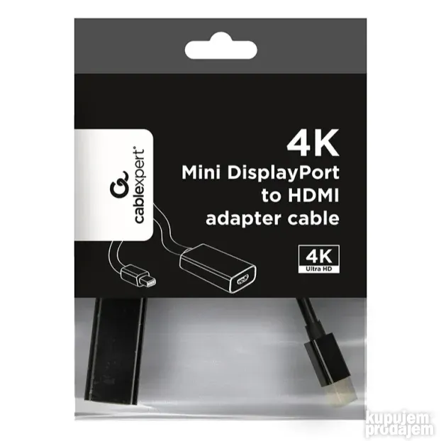 Gembird Adapter 4K Mini DisplayPort Mini DP na HDMI