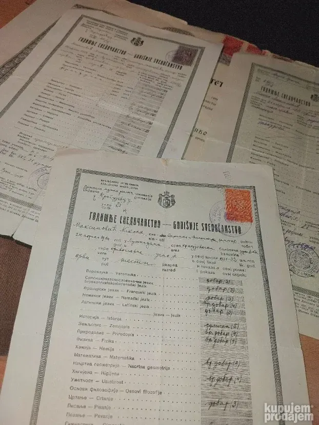 Kraljevina Diploma Pravnog Fak. Indeks i ostalo!