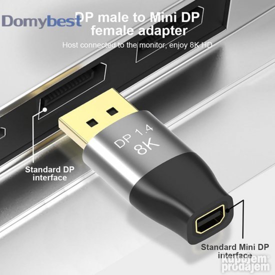 MDP-DP Mini ženski DisplayPort Displej Port adapter 2K 4K 8K