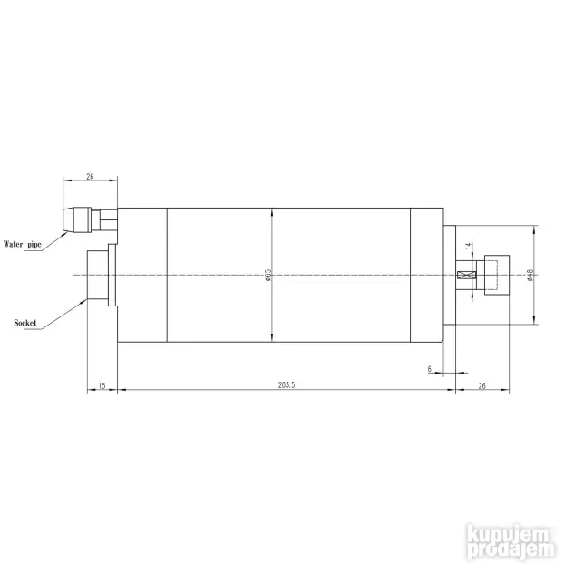 Motor za CNC masinu za graviranje i glodanje 0.8KW