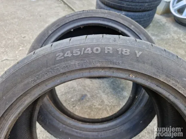 Dve dobre letnje gume 18 ice CONTINENTAL 245 40 18 sa 5.5mm