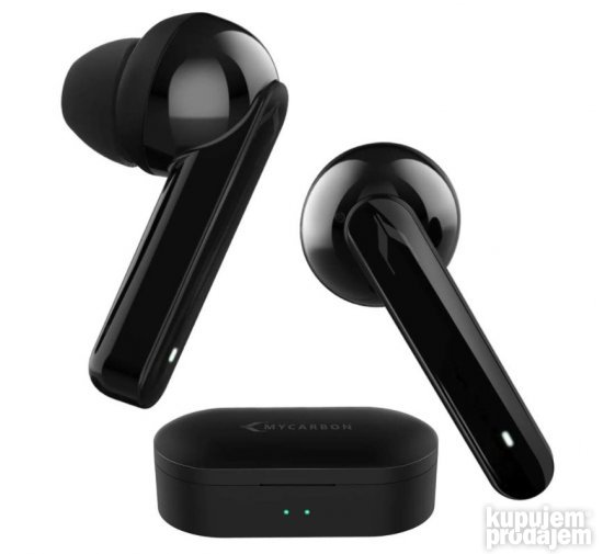 Bezicne Slusalice (Bubice) Crne-MYCARBON