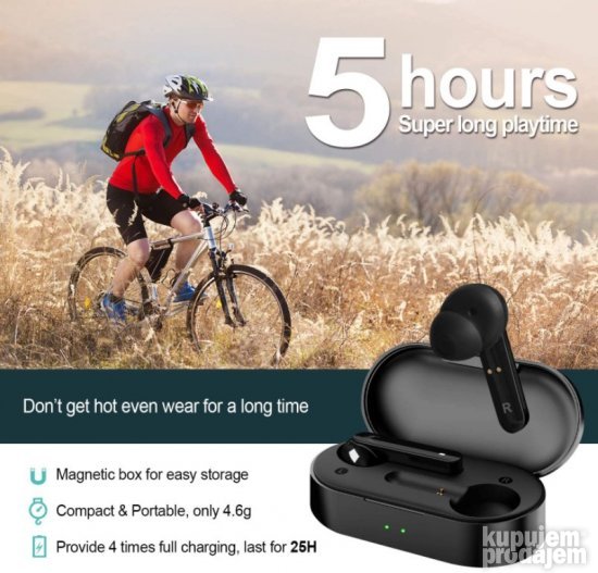 Bezicne Slusalice (Bubice) Crne-MYCARBON