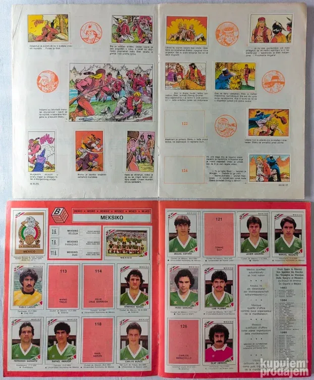 Mexico 86 i Blek, albumi sa slicicama, Jugoslavija