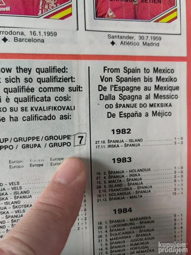 Mexico 86 i Blek, albumi sa slicicama, Jugoslavija