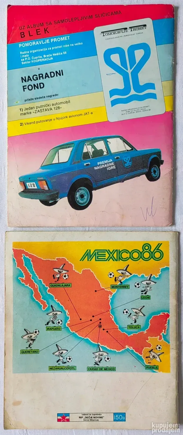 Mexico 86 i Blek, albumi sa slicicama, Jugoslavija