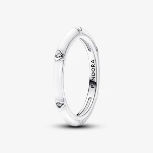 PANDORA prsten Stones & White Enamel srebro ale s925