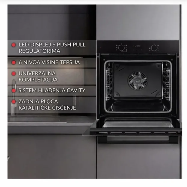 Ugradna digitalna električna rerna 7+program 78 lt. (Nova)