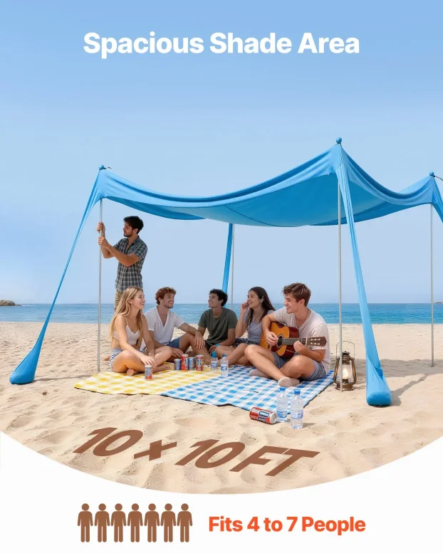 Plazni Sator Tenda Za Plazu 3x3x2m Prenosivi Sklopivi vv