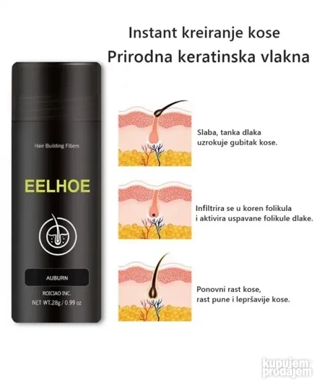 Serum puder za volumen proredjenu kosu  protiv opadanja kose
