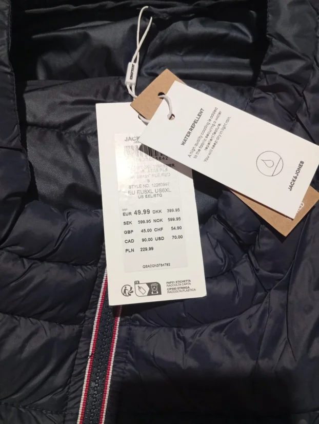 JACK&JONES prsluk. Novo. 4XL, 5XL, 7XL, 8XL