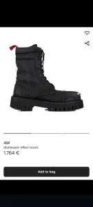424 Black Canvas X Boots