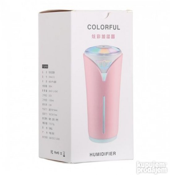 USB DIFUZER - Osveživač Vazduha Sa ŠARENIM Svetlom 280ml