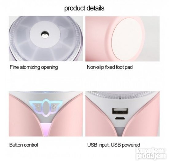 USB DIFUZER - Osveživač Vazduha Sa ŠARENIM Svetlom 280ml