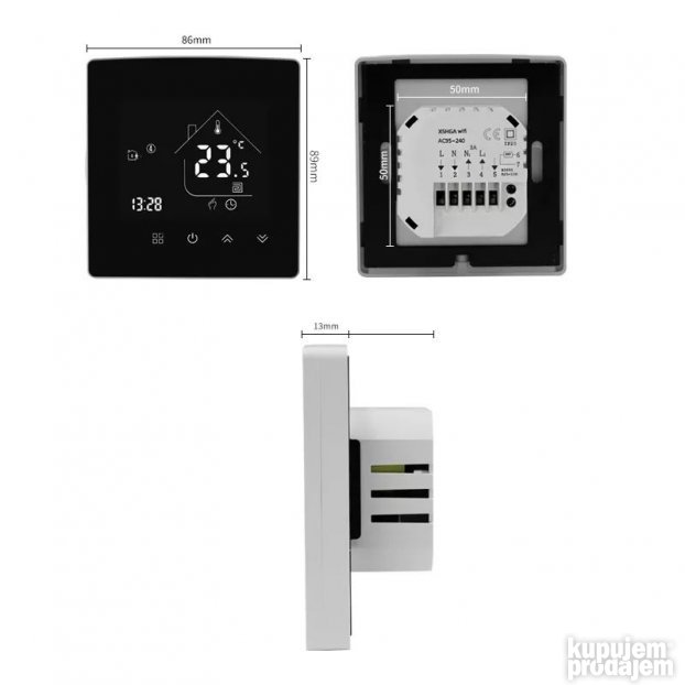 WiFi termostat 25A za elektricno, podno grejanje