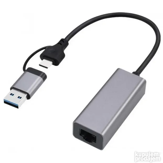 Gembird A-usb3ac-lan-01 Usb-a-c 3.1 Utp Converter 1gbps Grey