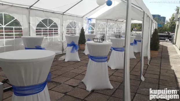 Iznajmljivanje šatora (beli paviljoni:3x8;4x6;4x8;5x10;6x12)