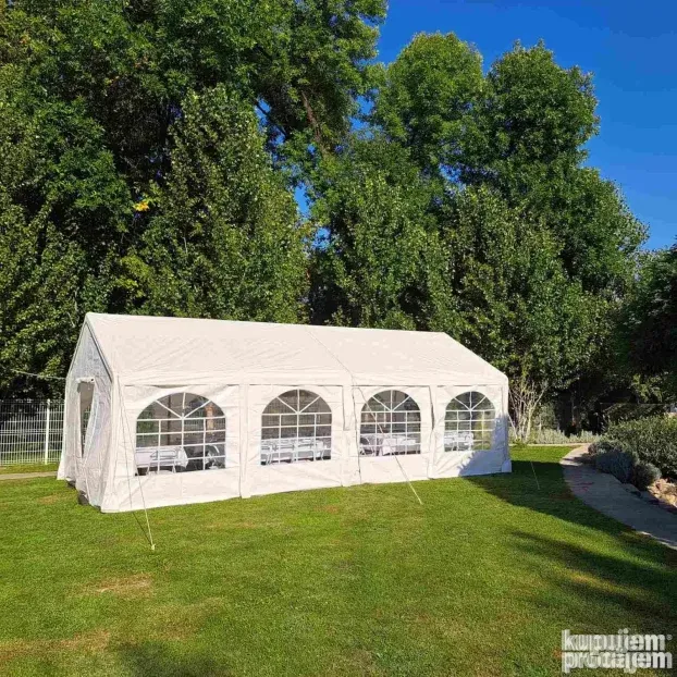 Iznajmljivanje šatora (beli paviljoni:3x8;4x6;4x8;5x10;6x12)