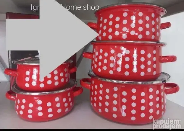 Emajlirane serpe Konig u setu