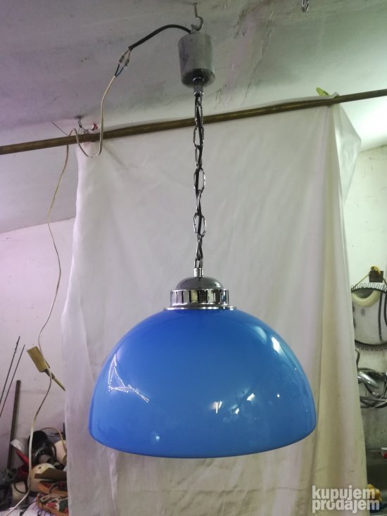 Vintage Blue opaline glass pendant light
