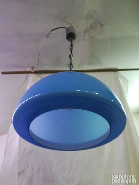 Vintage Blue opaline glass pendant light