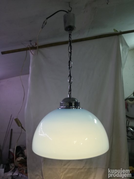 Vintage Blue opaline glass pendant light