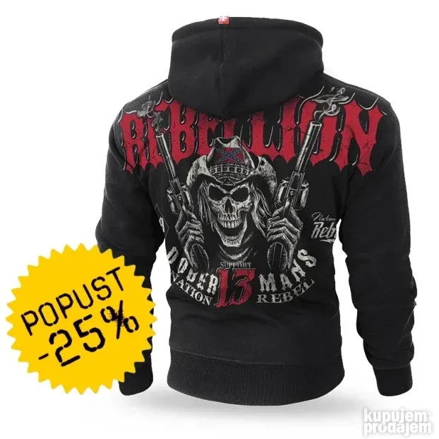 DUKS ZIP Rebellion "13" HOODIE (Doberman)