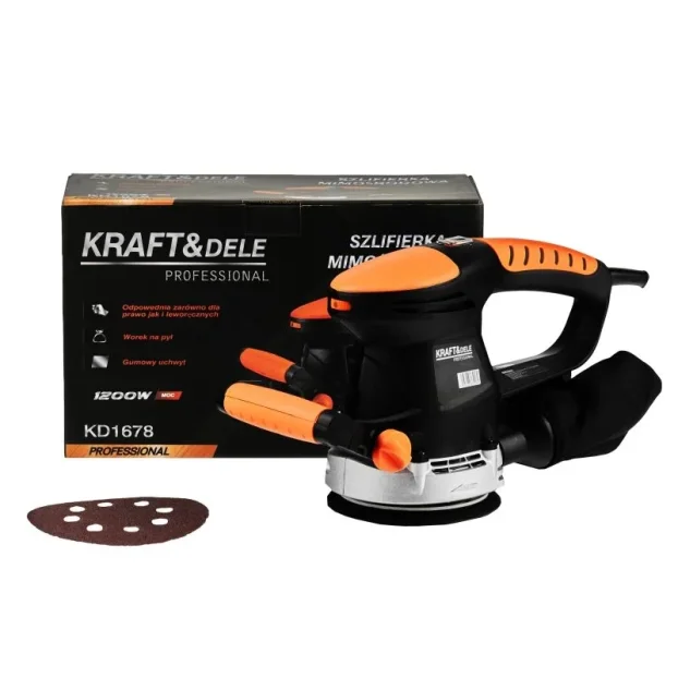KD1678 Ekscentrična Brusilica KRAFT&DELE 1200W veća oranž