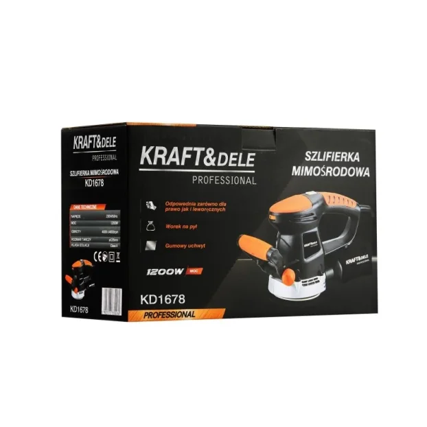 KD1678 Ekscentrična Brusilica KRAFT&DELE 1200W veća oranž