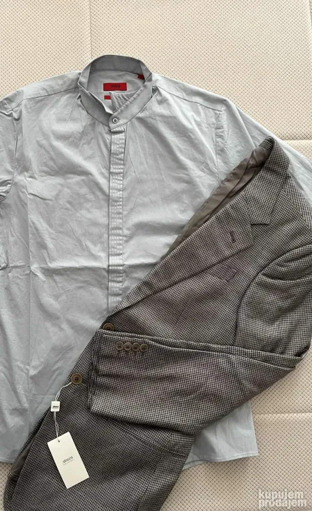 Najsvetlija nijansa sive boje (M) Hugo Boss Slim Fit