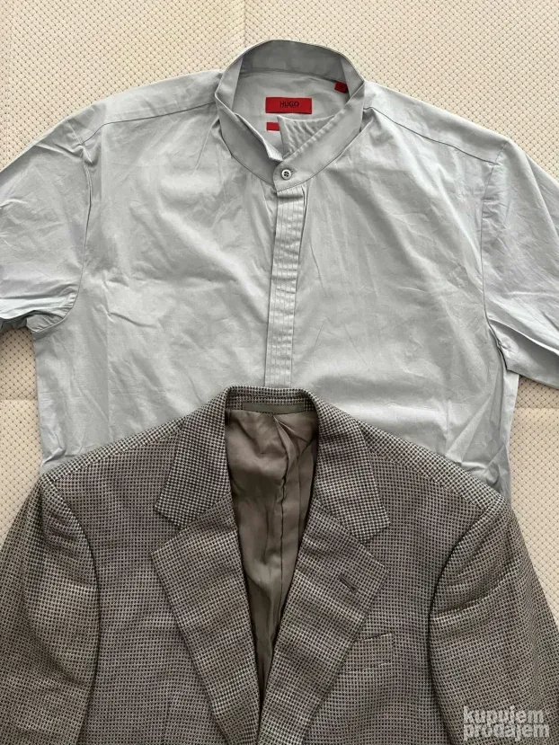 Najsvetlija nijansa sive boje (M) Hugo Boss Slim Fit