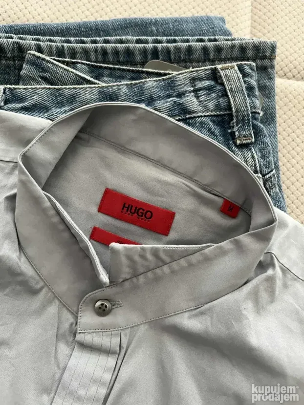Najsvetlija nijansa sive boje (M) Hugo Boss Slim Fit