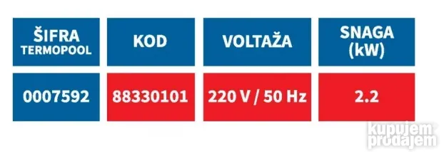 Elektro orman za bazensku pumpu 2,2kw