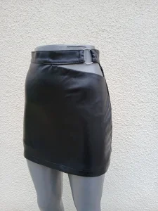 Kožna Mini Sexy Crna Suknja XS