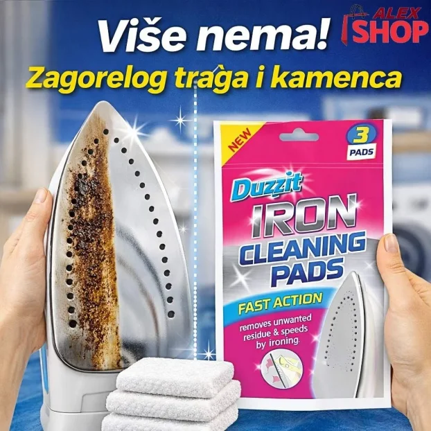 Duzzit jastučići za čišćenje zagorele pegle i kamenca 3 ko