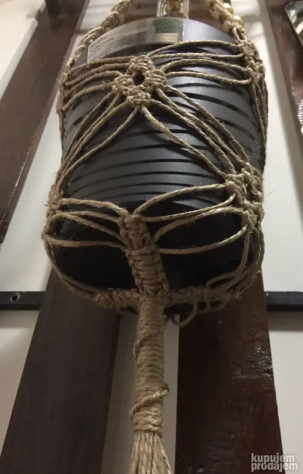 Makrame držač za saksiju od prirodng materijala, BOHO style
