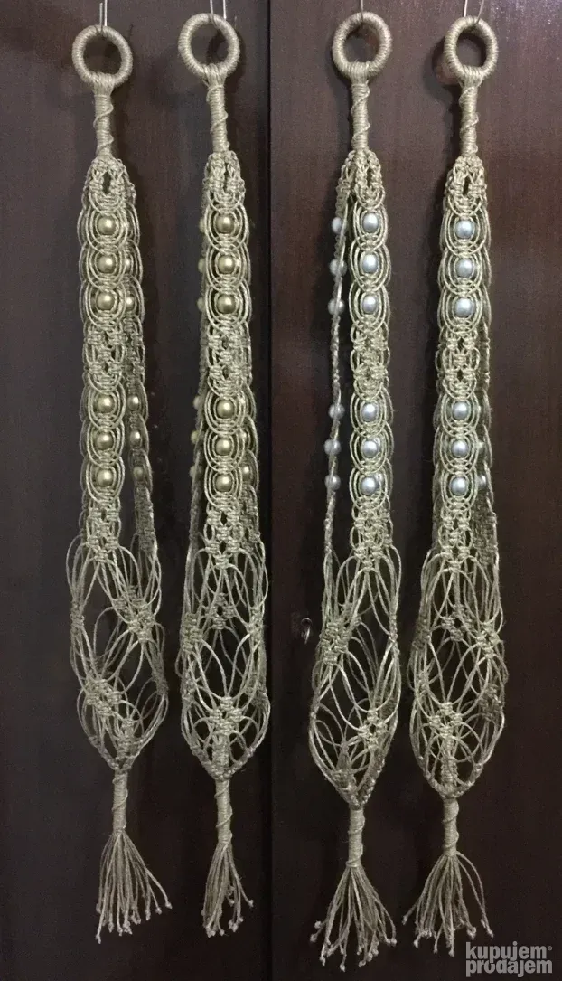 Makrame držač za saksiju od prirodng materijala, BOHO style