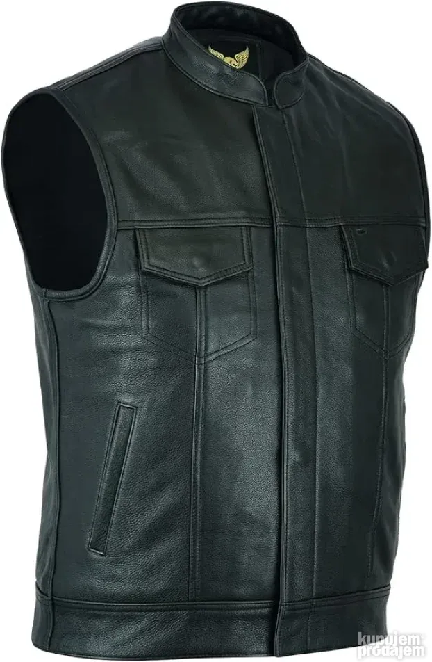 Leatherick muški anarchy premium prsluk za motocikliste