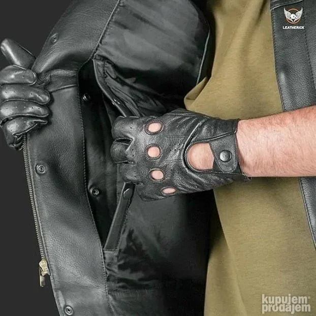 Leatherick muški anarchy premium prsluk za motocikliste