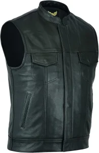 Leatherick muški anarchy premium prsluk za motocikliste