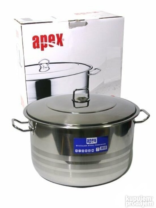 Šerpa serpe inox duboko duplo dnom 17 litara 32x20 (Novo)