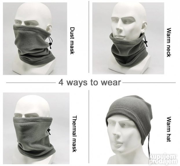 Bandana Marama Zimska Jednobojna Sal Potkapa Maska (Kapa)