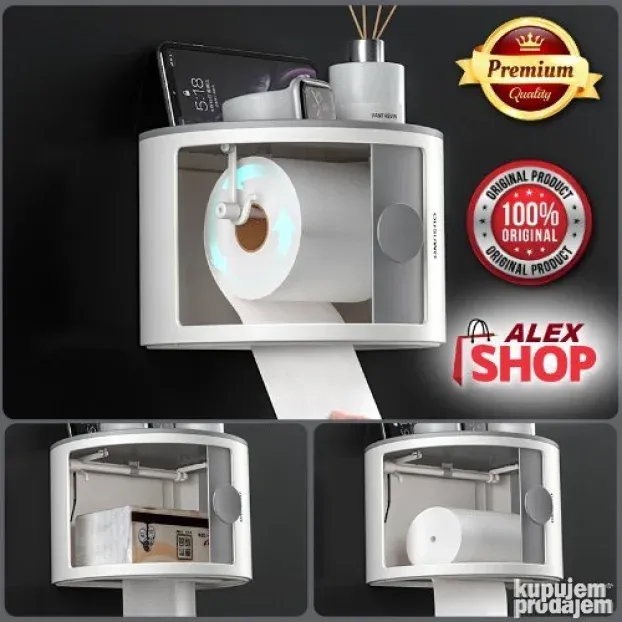 Savršeni organizer -držač toalet papira i mini polica