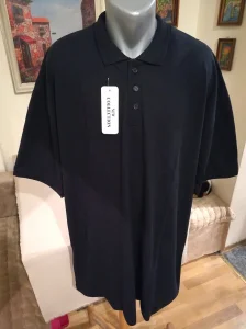 Nova muska majica sa kragnom Benx u velikom broju 4XL Teget