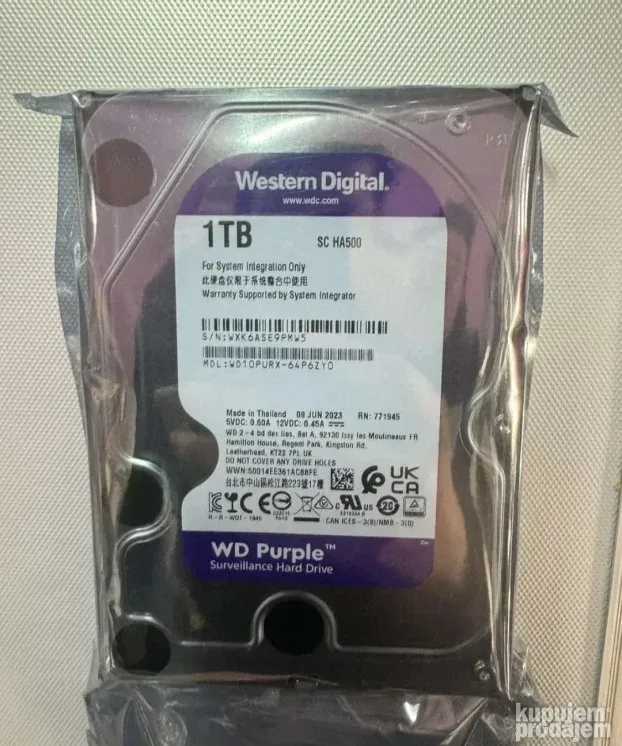 Hard Disk WD Purple 1TB 2TB 3TB