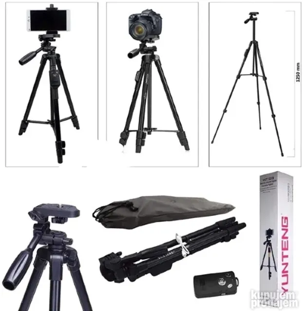 Tripod stativ 3388 za kamere i telefone sa daljinskim
