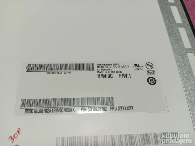 15.6" FHD Ekran Slim 30 pin B156HTN03.8 H/W:0C F/W:1 #8230