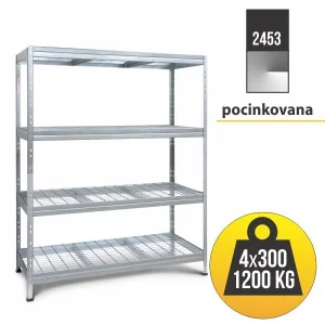 Žičana metalna polica 180x120x45, 4x300kg, Galvanzovana