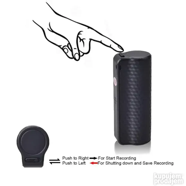 Prisluskivac Razgovora 64GB Diktafon Snimac PRO 300h