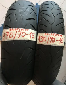 Brigestone 170/70-16  130/90-16 set polovnih guma